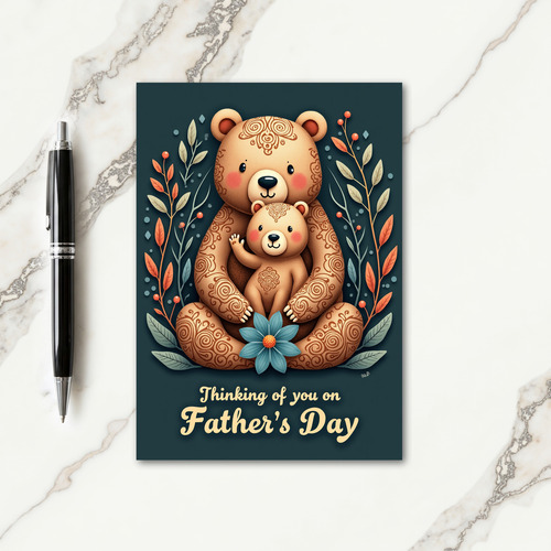 Folk Art Fathers Day Card