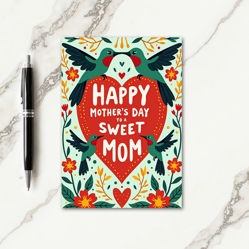 Folk Art Happy Mothers Day Card