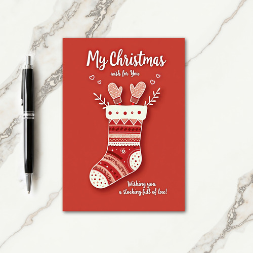 Folk Art Stocking Card