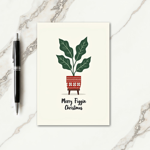 Folk Christmas Plant Card