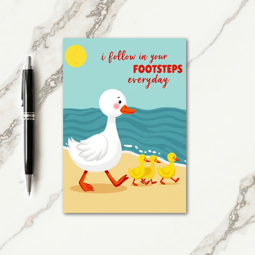 Follow Your Steps Beach Scene Card