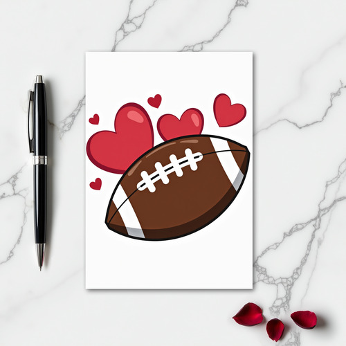 Football Hearts Delightful Card