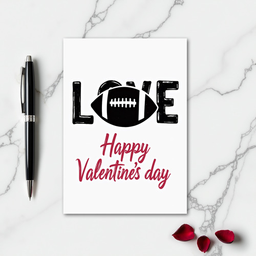Football Love Valentine Card