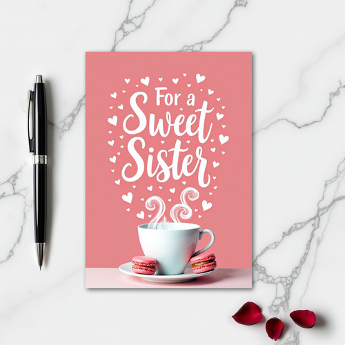 For A Sweet Sister Macaron Card