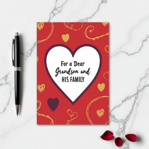 For Grandson And Family Card