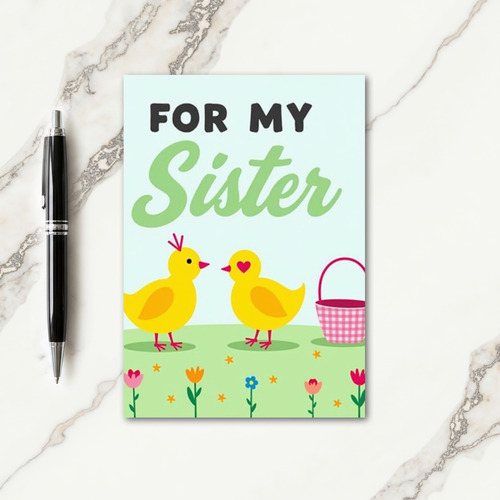 For My Sister Springtime Love Card