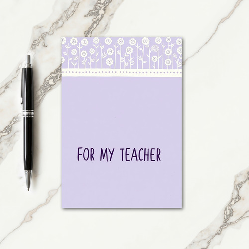 For My Teacher Floral Card