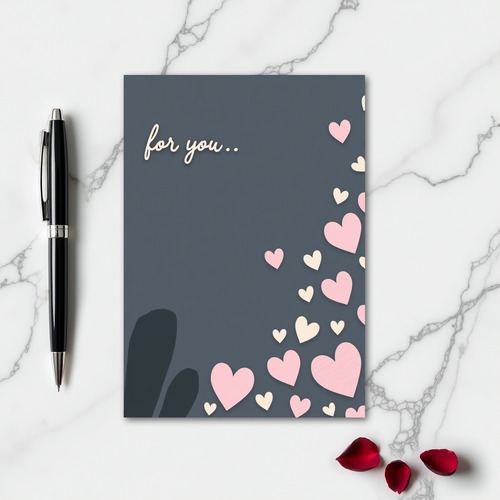 For You Hearts Simple Love Card