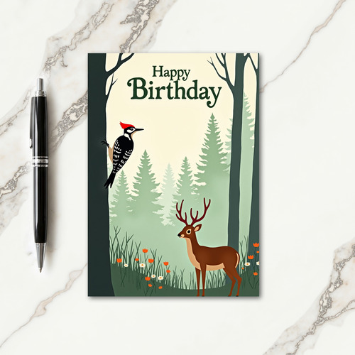 Forest Animal Birthday Card