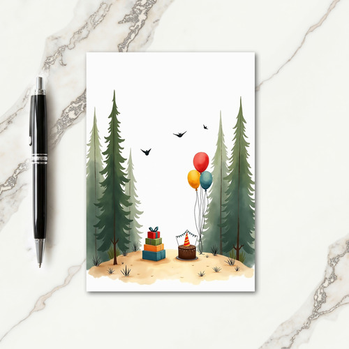 Forest Birthday Gifts Card