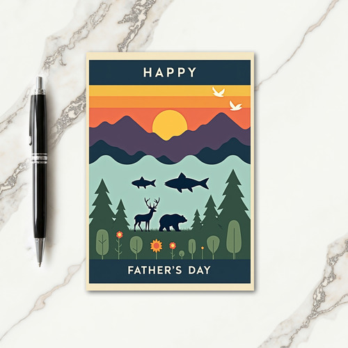 Forest Creature Fathers Day Card