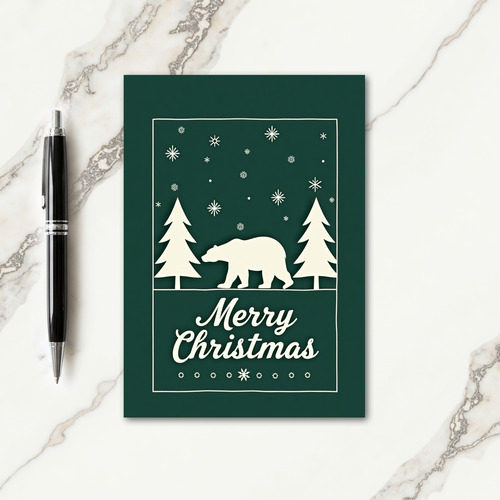Forest Deer Christmas Card