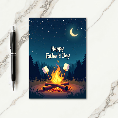 Forest Fathers Day Campfire Card