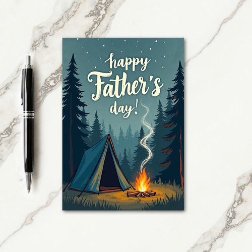Forest Fathers Day Fire Card