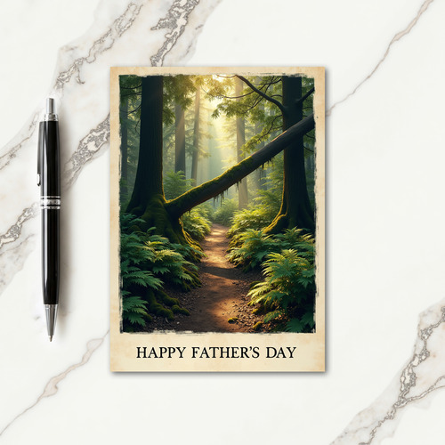Forest Fathers Day Light Beam Card