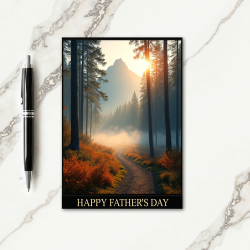 Forest Fathers Day Path Card