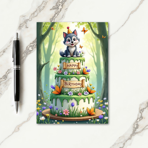 Forest Floral Birthday Card