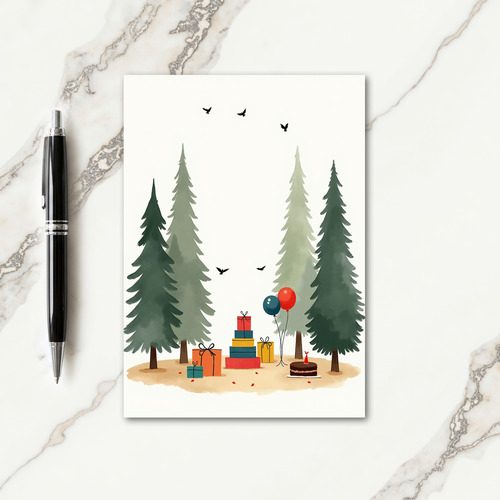 Forest Glade Birthday Gifts Card