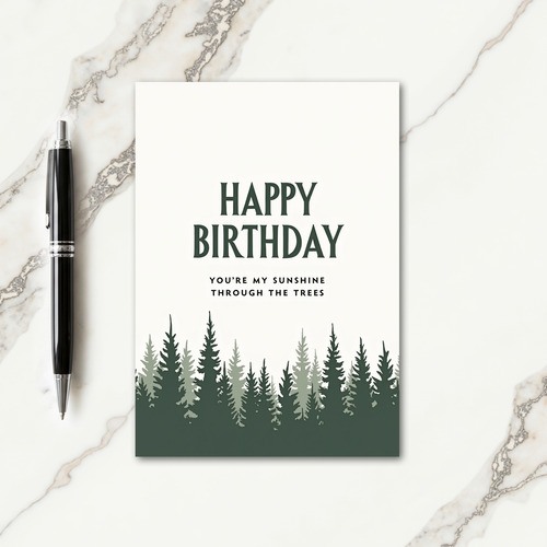 Forest Green Birthday Card