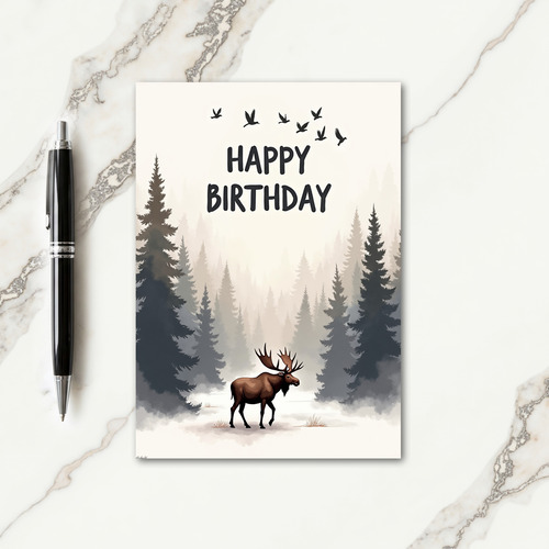 Forest Monarch Birthday Card