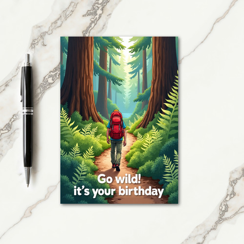 Forest Path Birthday Card