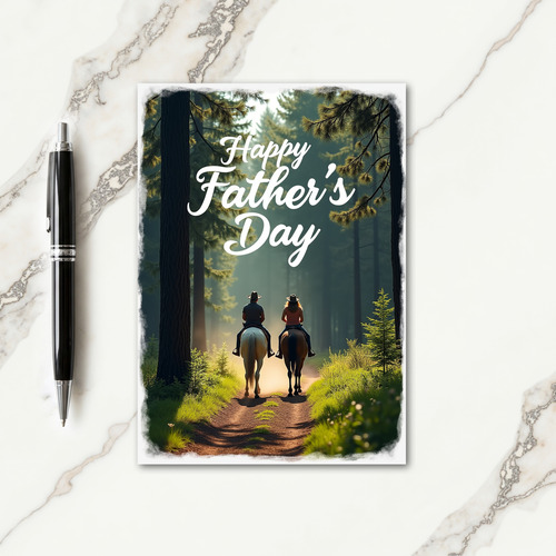 Forest Path Fathers Day Ride Card