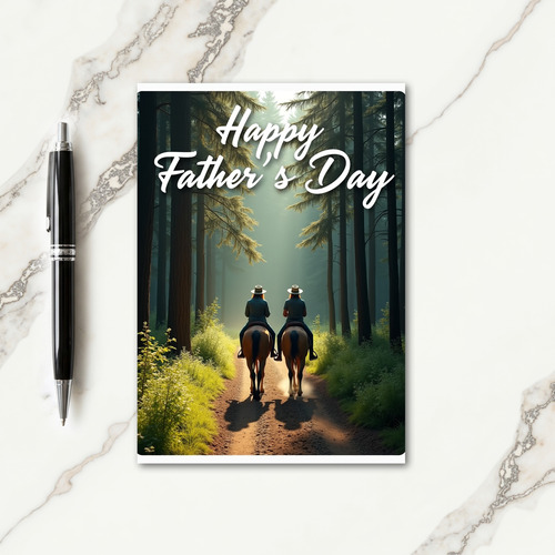 Forest Ride Fathers Day Card
