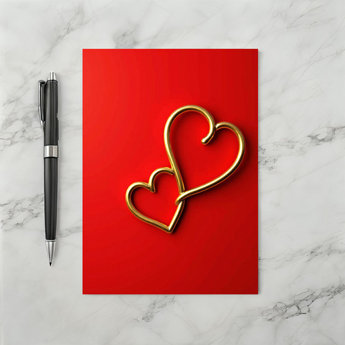 Forever Love Gold Hearts Card