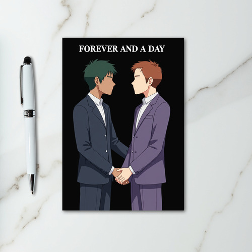 Forever Love Grooms Wedding Card