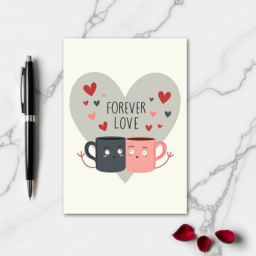 Forever Love Heart Pattern Card