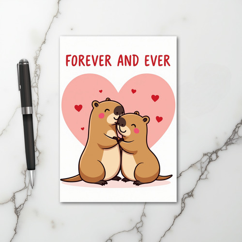 Forever Love Hug Animals Card