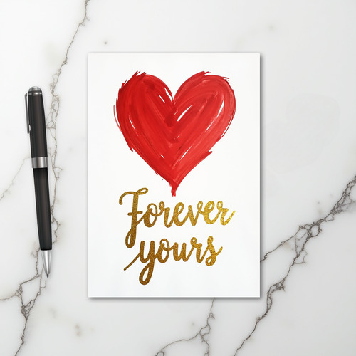 Forever Yours Love Heart Card