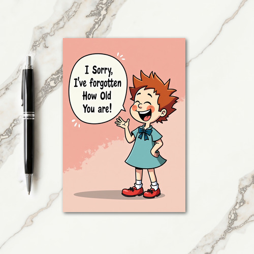 Forgetful Character Birthday Card