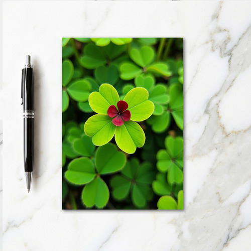 Four Leaf Clover Flower Card