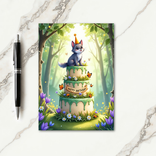 Fox Cub Birthday Card