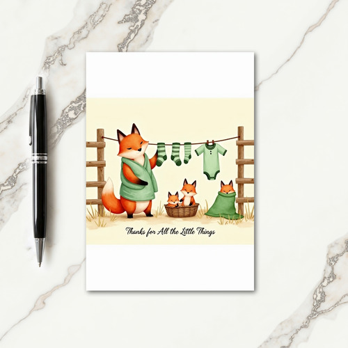 Fox Family Mothers Day Art Card