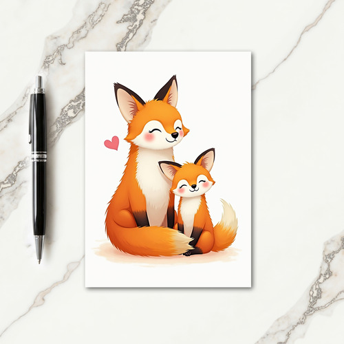 Fox Family Mothers Day Card