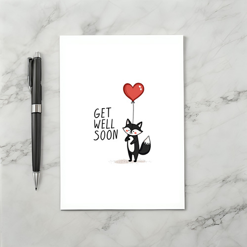 Fox Get Well Card