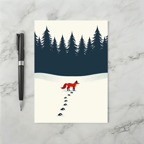 Fox In Winter Wonderland Card