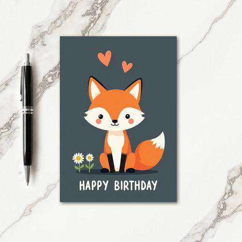 Foxy Birthday Card