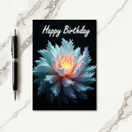 Fractal Art Birthday Card