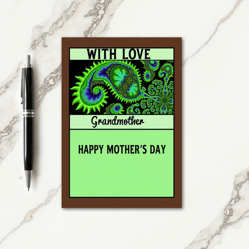 Fractal Grandmothers Day Card