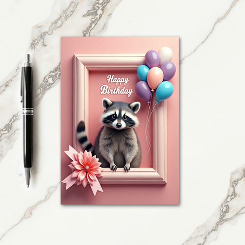 Framed Animal Birthday Card