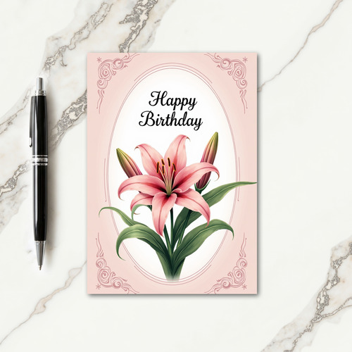 Framed Bloom Birthday Card
