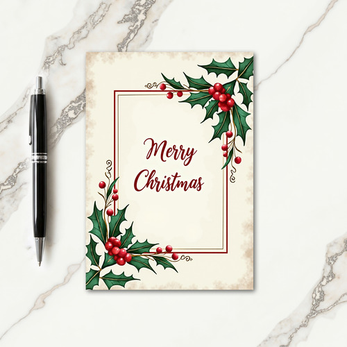Framed Calligraphy Christmas Card thumbnail