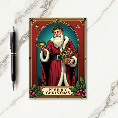 Framed Festive Figure Card