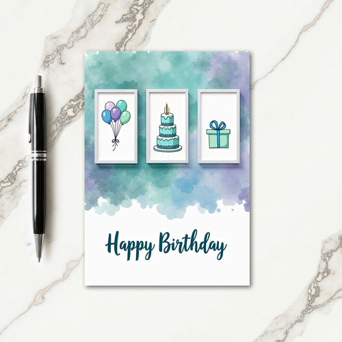 Framed Festivity Birthday Card