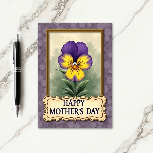 Framed Floral Mothers Day Card