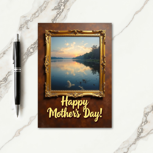 Framed Lake Mothers Day Card