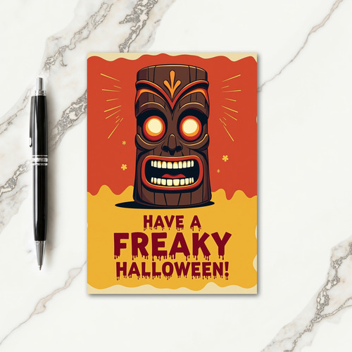 Freaky Halloween Mask Card